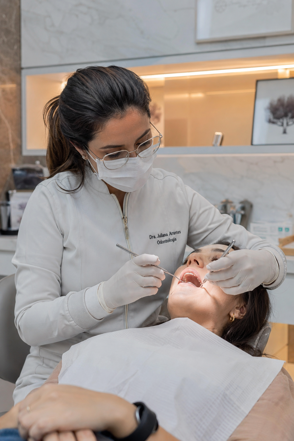 Sala de atendimento moderna da Sorriva Odontologia